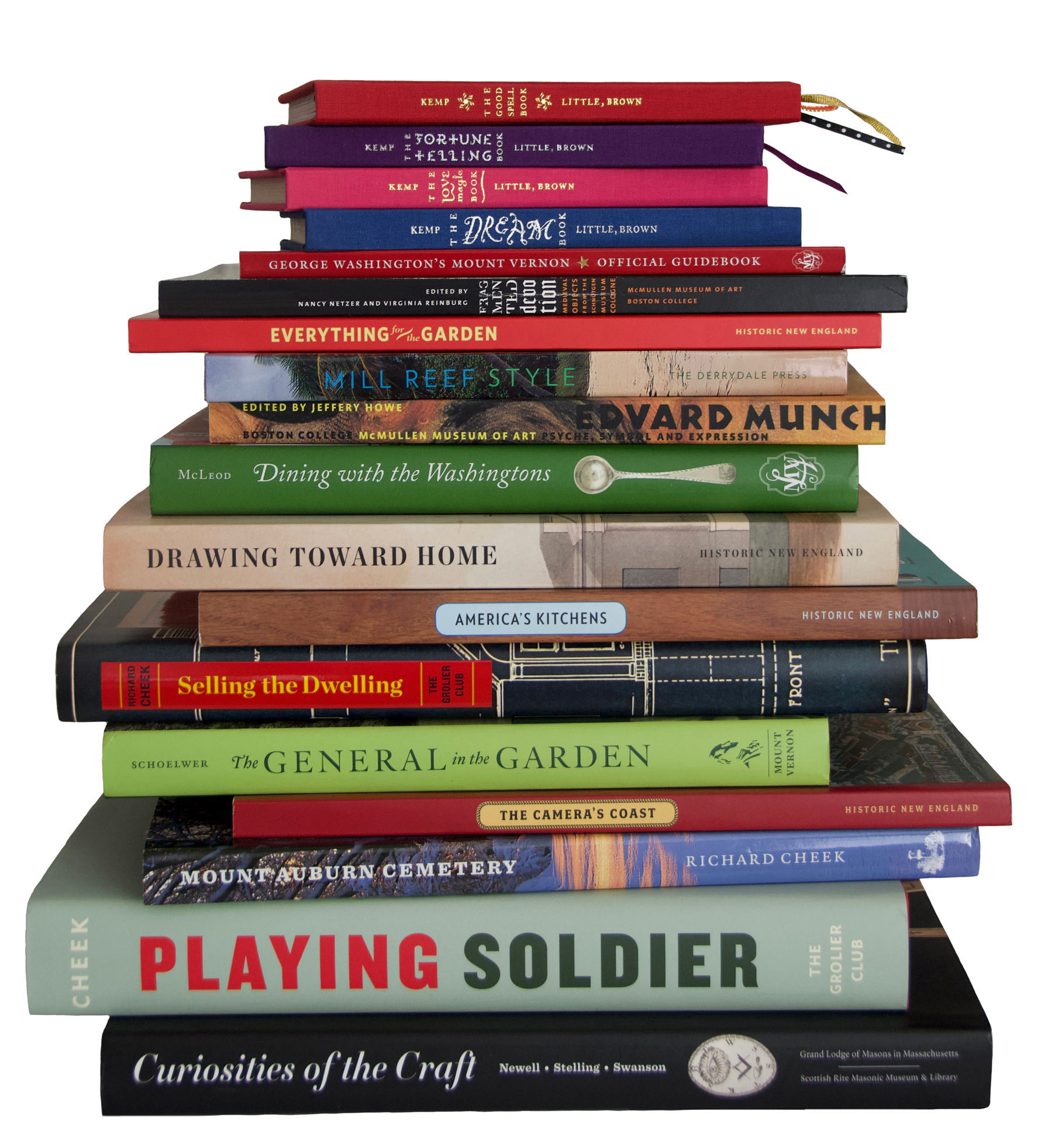 Portfolio book pile